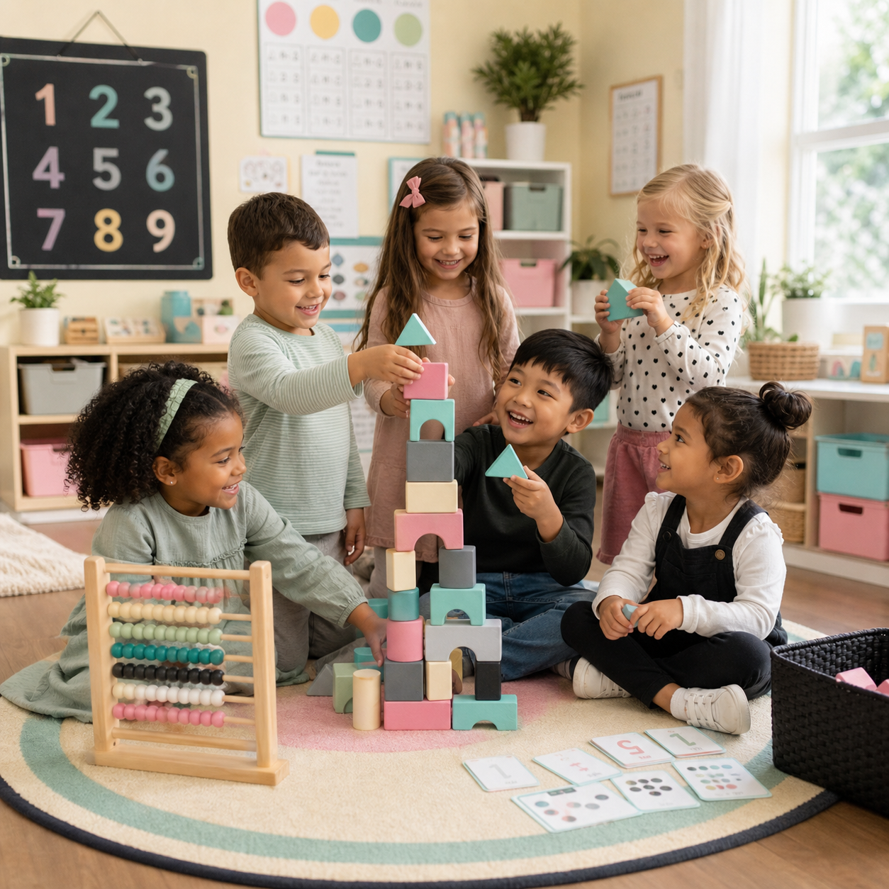 Des enfants qui manipulent pour rendre les maths plus concrètes au primaire