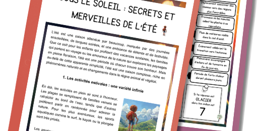 Ressources pédagogiques été