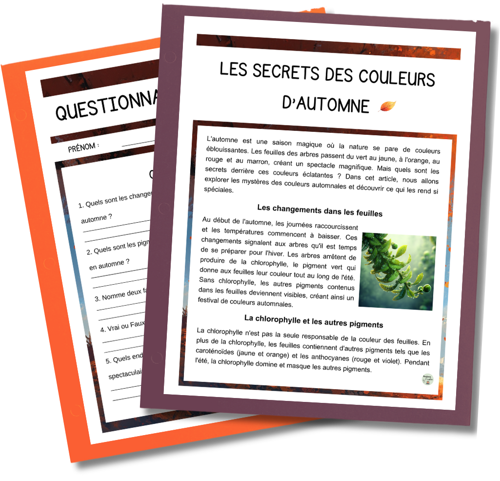 Ressources pédagogiques Automne