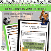 Compréhension de lecture pour la Coupe du Monde de soccer sur les pays champions