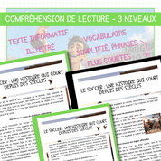 Compréhension de lecture différenciée pour la coupe du monde de soccer sur l'histoire du soccer