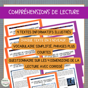 Ensemble de 4 textes informatifs illustrés