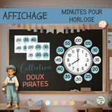 Minutes pour horloge – Disques pour l’apprentissage de l’heure - Collection Doux pirates