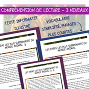 Compréhension de lecture sur la Fête des pères sur les papas les plus surprenants du monde animal