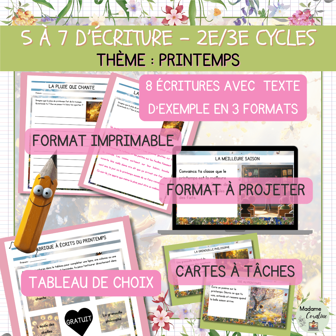 5 à 7 écriture - Printemps
