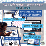 5 à 7 d'écriture créative d'hiver | 2e et 3e cycles | 8 activités avec exemples | 3 formats