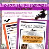 Compréhension de lecture différenciée - Les créatures de l’Halloween dans la vie réelle : les sorcières