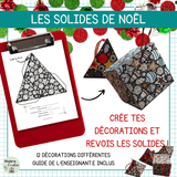 Activité mathématique de Noël – Les solides de Noël – Décorations géométriques