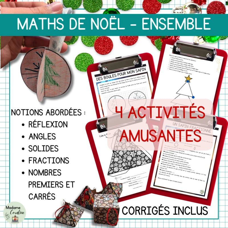Activités mathématiques de Noël pour le primaire