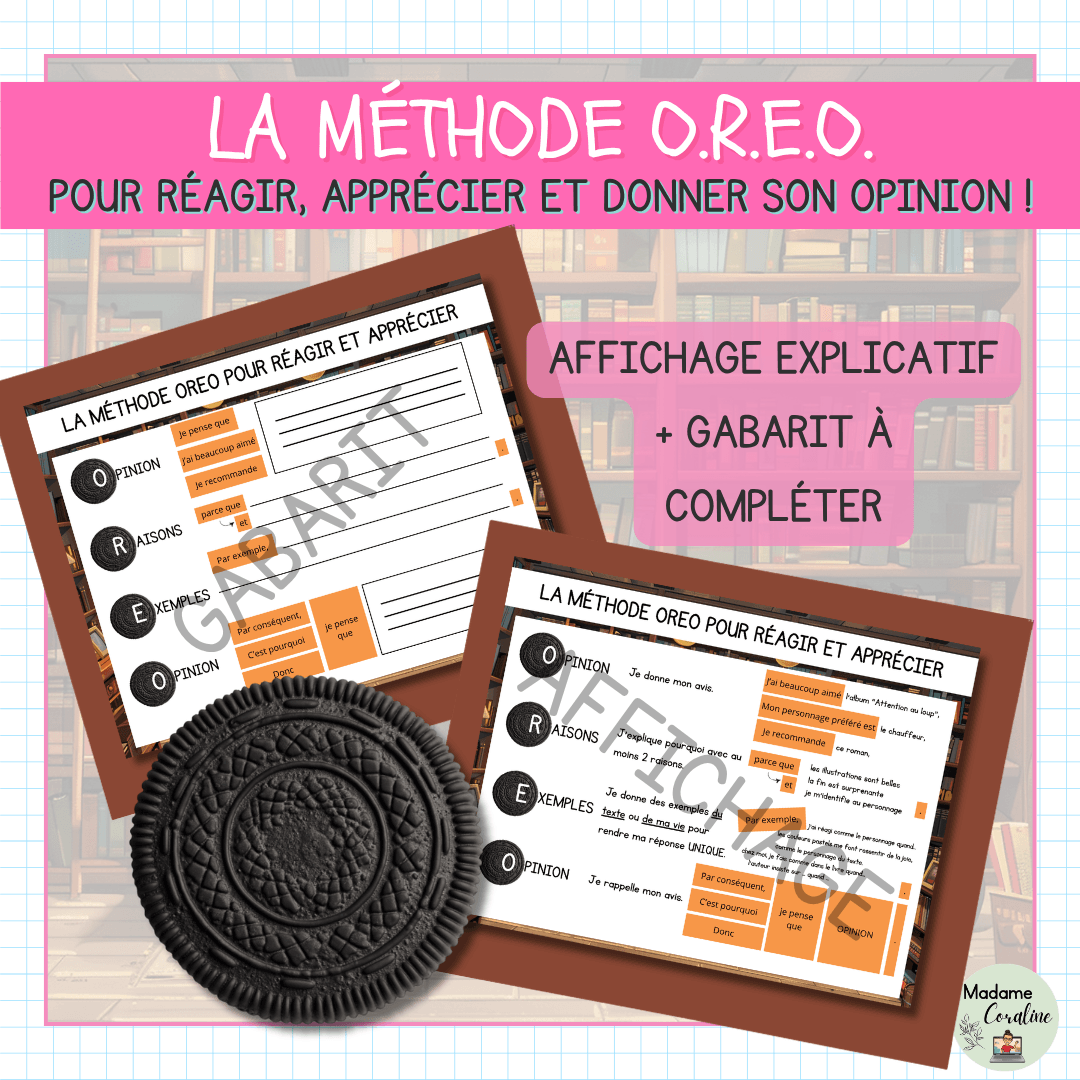 Affichage | Méthode OREO pour réagir et apprécier | 2e et 3e cycle ...