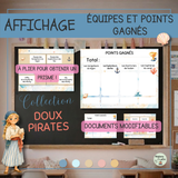 Affiches d’équipes pastel pour la classe - Collection Doux pirates