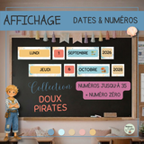 Calendrier perpétuel de classe 2026 à 2028 - Affichage de rentrée scolaire - Collection Doux pirates