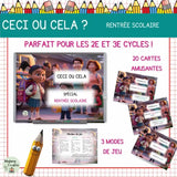 Activité de rentrée scolaire – Ceci ou cela – Tu préfères