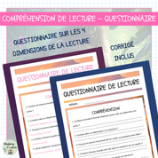 Compréhension de lecture Fête des Mères au primaire avec questionnaire