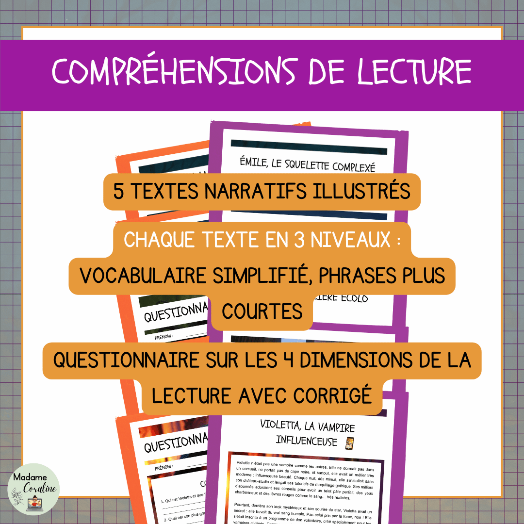 Compréhensions de lecture d'Halloween différenciées
