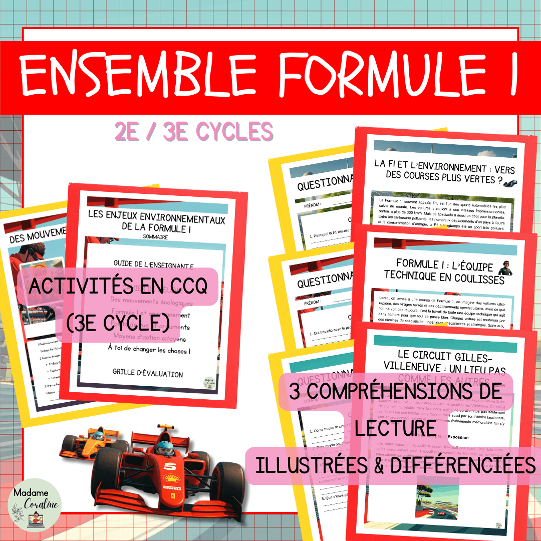 Compréhensions de lecture sur la Formule 1