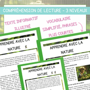 Compréhension de lecture Apprendre avec la nature