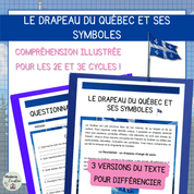 Compréhension de lecture fête nationale québec drapeau symboles