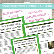 Compréhension de lecture forest schools