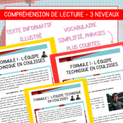 Compréhension de lecture formule 1 équipe tecnhnique