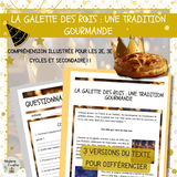 Compréhension de lecture sur la Galette des rois | 3 niveaux différenciés