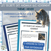 Compréhension de lecture hiver animaux hivernation