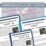Compréhension de lecture hiver animaux hivernation