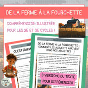 Compréhension de lecture mois nutrition ferme
