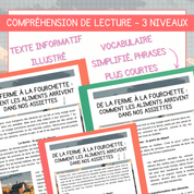 Compréhension de lecture mois nutrition ferme