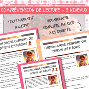 Compréhension de lecture narrative saint-valentin cupidon jr