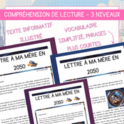 Compréhension de lecture narrative fète des mères lettre 2050