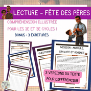 Compréhension de lecture narrative fète des pères super-papa
