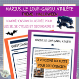Halloween – Compréhension de lecture : Marius le loup-garou athlète