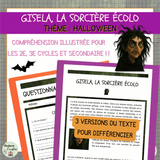 Halloween – Compréhension de lecture : Gisela la sorcière écolo