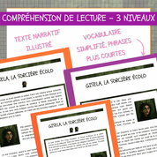Compréhension de lecture narrative halloween sorcière écolo