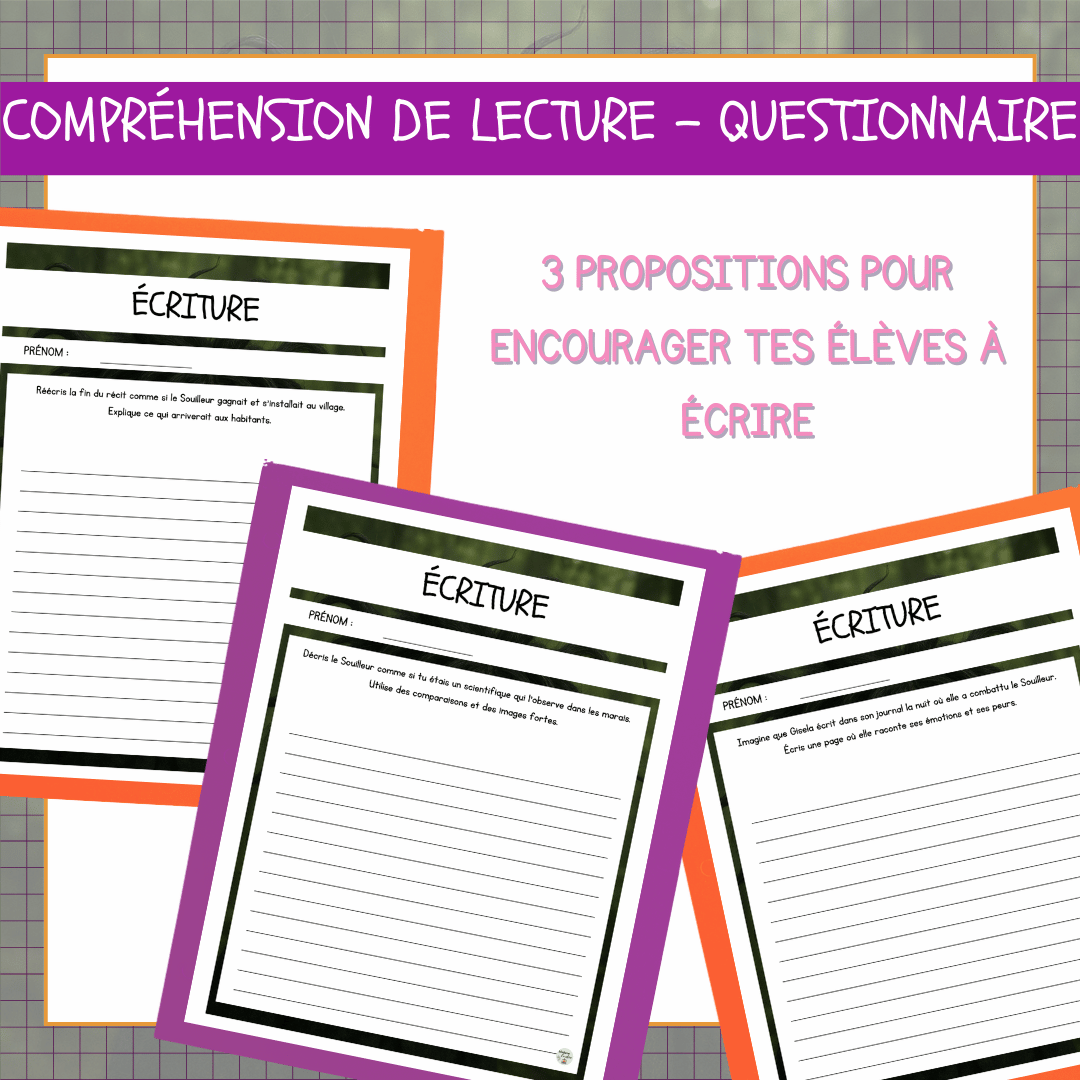 Compréhension de lecture narrative halloween sorcière écolo