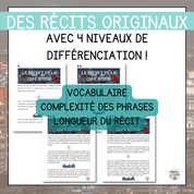 Compréhension de lecture narrative le secret de la cape rouge