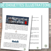 Compréhension de lecture narrative le secret de la cape rouge