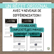 Compréhension de lecture narrative mystère villa hantée