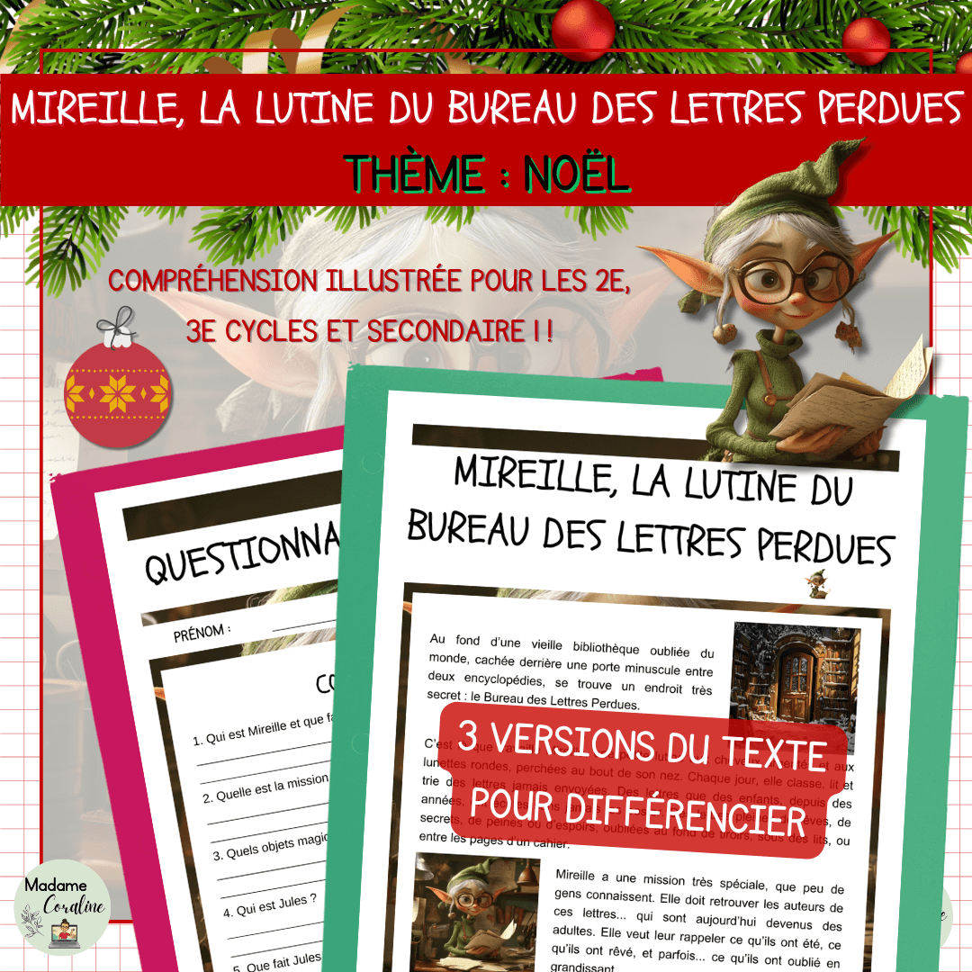 Compréhension de lecture narrative noel mireille lutine