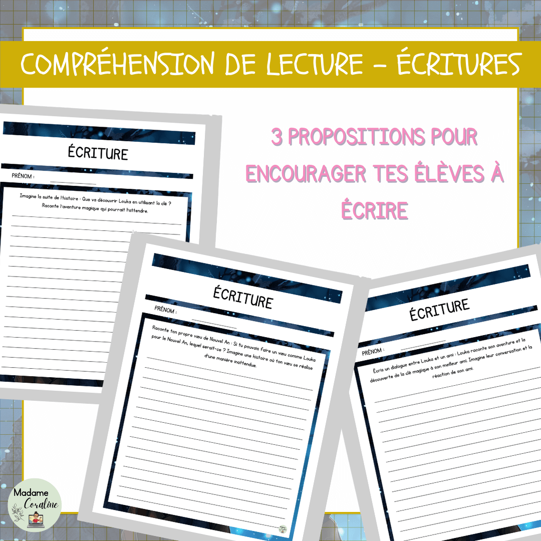 Compréhension de lecture narrative nouvel an magique