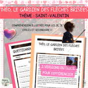 Compréhension de lecture narrative saint-valentin theo flèches brisées