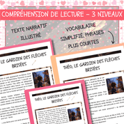 Compréhension de lecture narrative saint-valentin theo flèches brisées