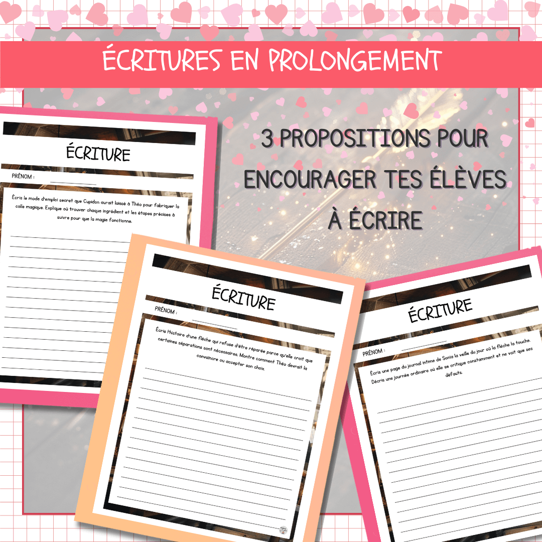 Compréhension de lecture narrative saint-valentin theo flèches brisées