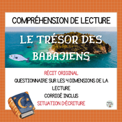 Compréhension de lecture narrative trésor des babajiens