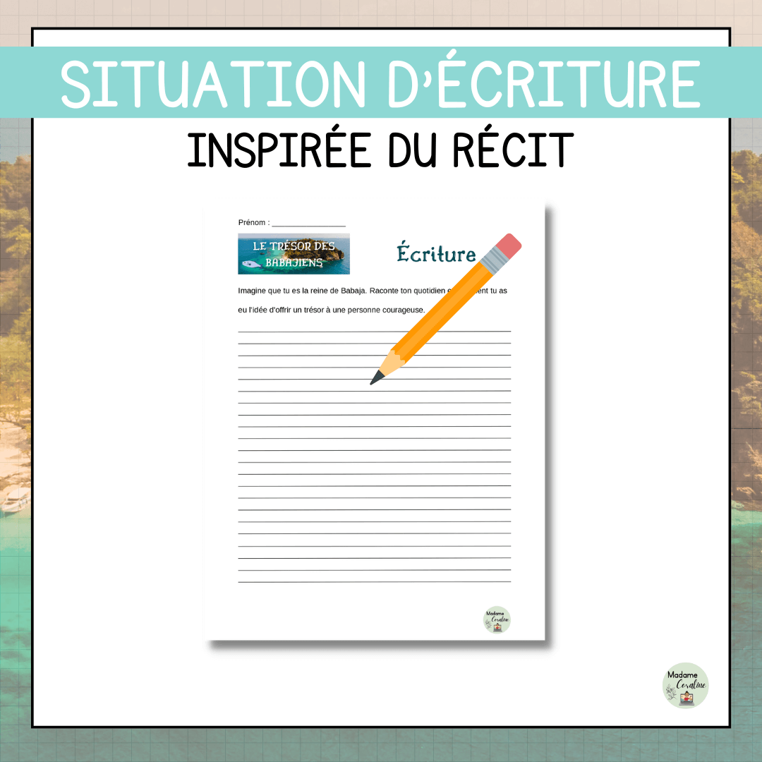 Compréhension de lecture narrative trésor des babajiens