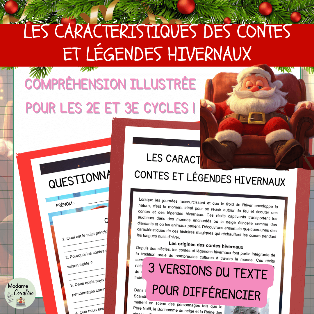 Compréhension de lecture noel idées créatives