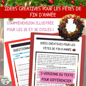 Compréhension de lecture noel idées créatives