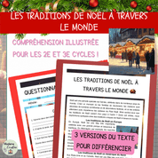 Compréhension de lecture noel traditions monde