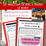 Compréhension de lecture – Noël – Les traditions de Noël à travers le monde